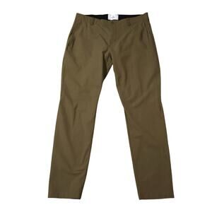 Reigning Champ Olive Primeflex Trouser Pants 34 Athleisure Travel Career Office